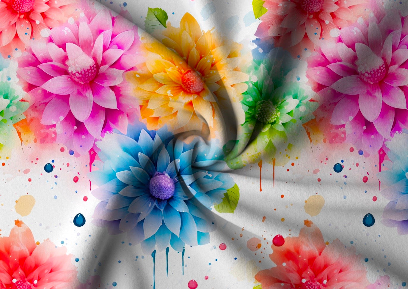 Aquarell Buntes Flecken Blümchen Zauber Dauervorbestellung